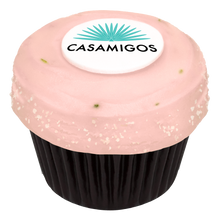 Load image into Gallery viewer, Casamigos Strawberry Margarita cupcake side view not-bg
