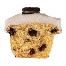 Load image into Gallery viewer, cut view of cookies &amp; cream cupcake not-bg
