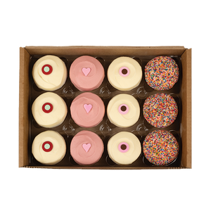 Raspberry Chocolate Chip Assorted dozen box not-bg