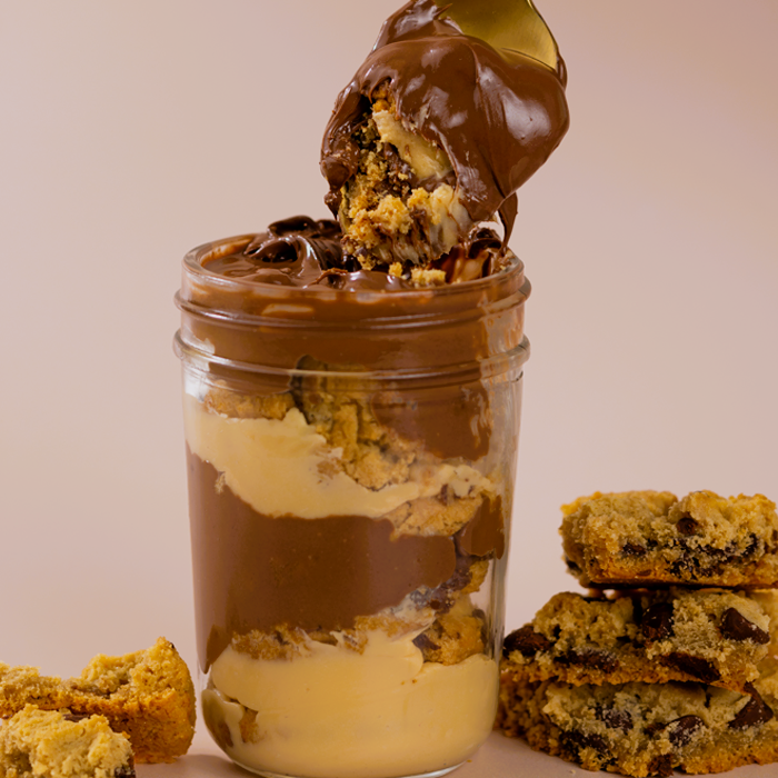 Chocolate Chip Nutella Cookie Parfait