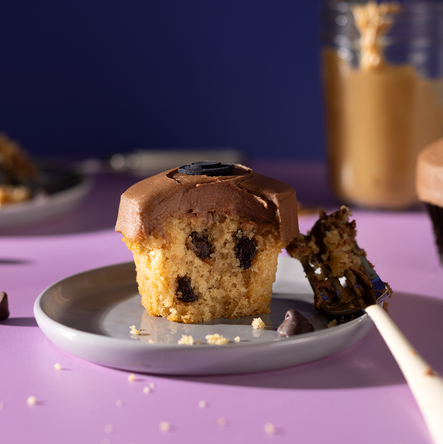 Peanut Butter Chocolate Chip. Peanut Butter cake studded with chocolate chips and topped with milk chocolate cream cheese frosting. not-bg