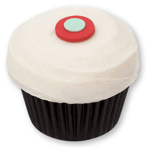 Red Velvet Cupcake with Modern Dot not-bg