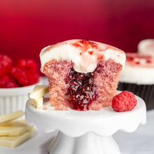 Load image into Gallery viewer, cut image of white chocolate raspberry
