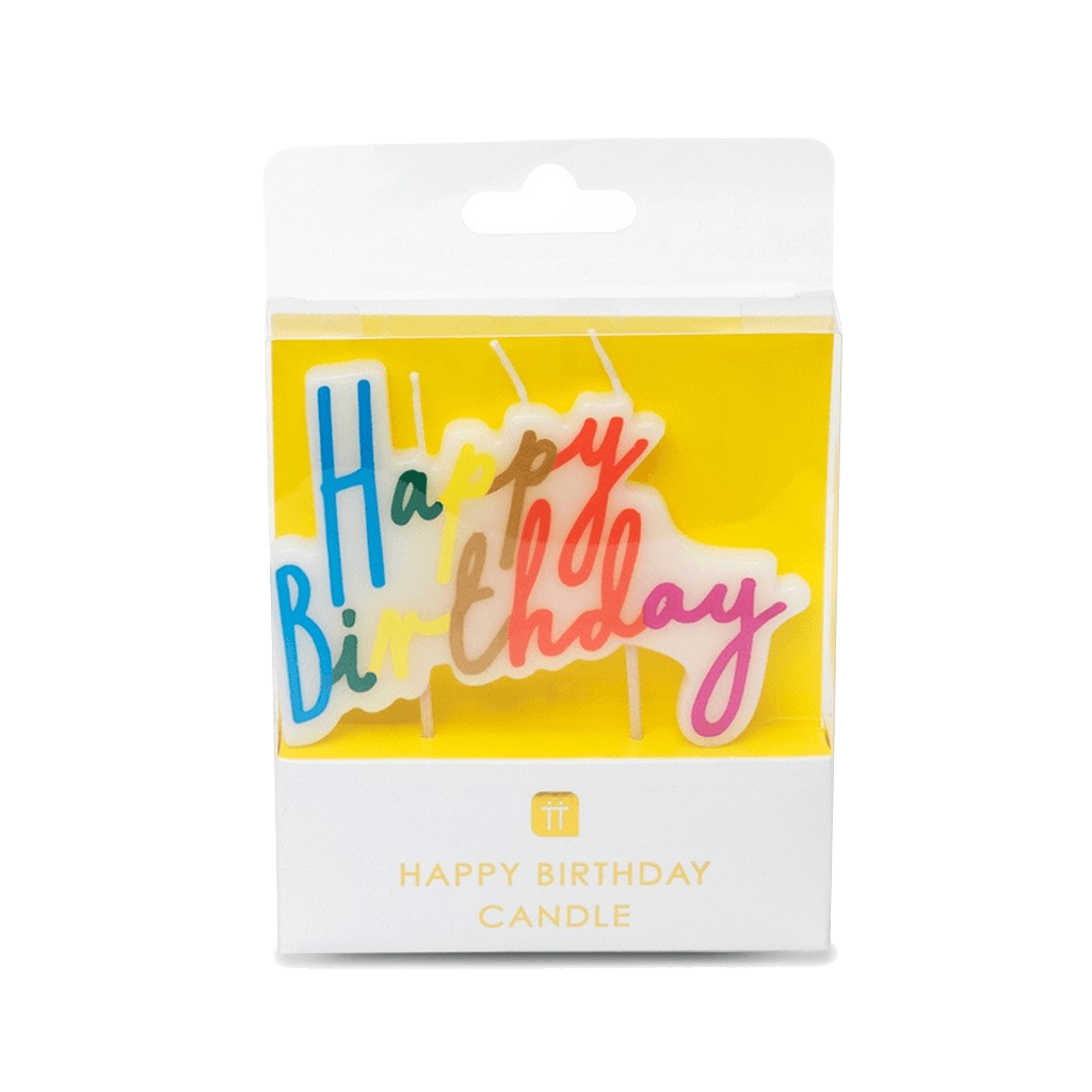 Sprinkles Happy Birthday Block Candle
