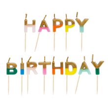 Load image into Gallery viewer, happy birthday individually dipped in gold
