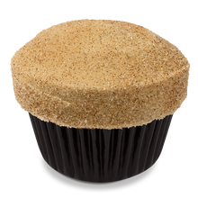 Load image into Gallery viewer, nutella french toast cupcake topped with maple cream cheese frosting and cinnamon sugar not-bg
