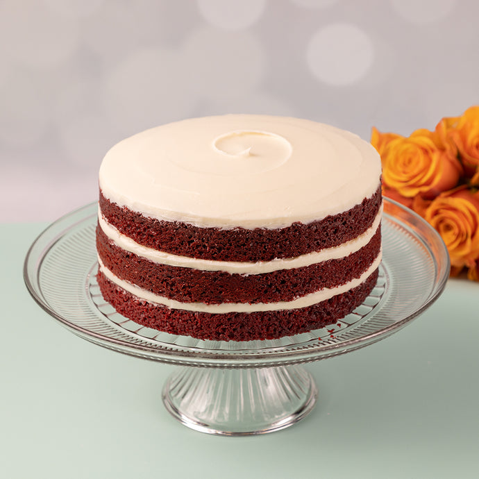 8-inch three layer red velvet cake