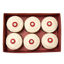 Load image into Gallery viewer, six box of gender reveal red velvet cupcakes not-bg
