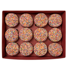 Load image into Gallery viewer, dozen box of sprinkle gender reveal cupcakes not-bg
