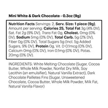 Load image into Gallery viewer, Black &amp; White Mini Chocolate Bites Nutritionals not-bg

