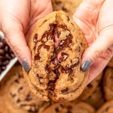 Load image into Gallery viewer, Chocolate Chip cookie split in half
