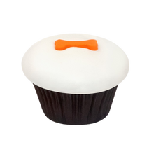 Load image into Gallery viewer, pupcake with orange bone decoration
